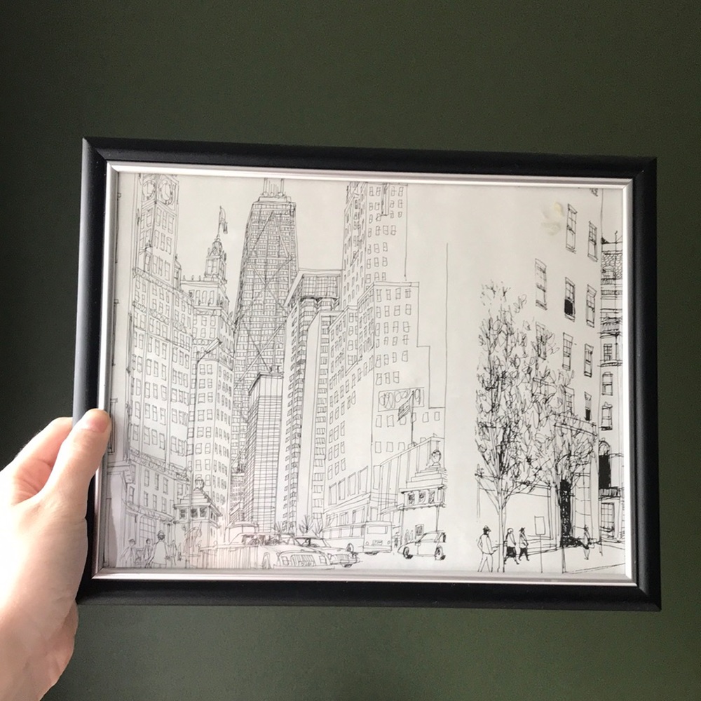 Vintage Chicago Framed Art Print